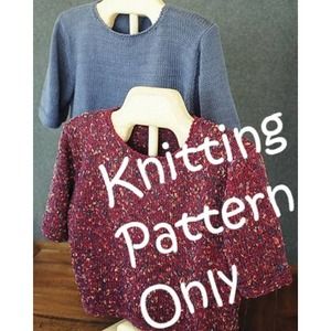 New Fiber Trends LL482 Lauren Lindeman Gentle Breeze Tee Knitting Pattern